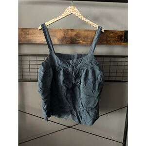 Old Navy Blue Cropped Blouse | Size XXL